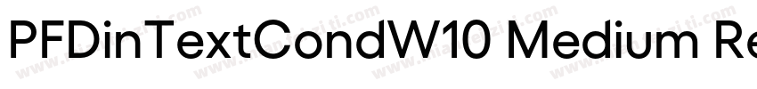 PFDinTextCondW10 Medium Regular字体转换